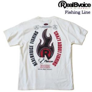 リアルビーボイス RealBvoice　半袖プリントＴシャツ (R-Fire) フィッシングライン 23SSRBV-FH003 アイボリー XLサイズ｜fifth