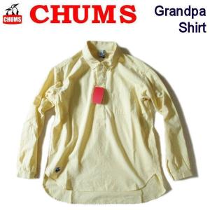 チャムス/CHUMS【グランパシャツ/ リラックス ルーズ プルオーバーシャツ】Grandpa Shirt　CH02-1169　イエロー｜fifth