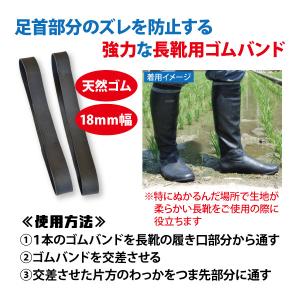 アトム 長靴用ゴムバンド 18mm 60 長靴...の詳細画像3