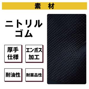 使い捨てニトリル手袋 厚手タイプ ブラック M...の詳細画像5