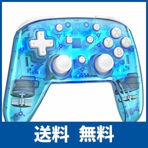 【2021最新版】Switch コントローラー DinoFire スイッチ コントローラー 全透明PS4型 純正プロコン手触り 任天堂Switchに対