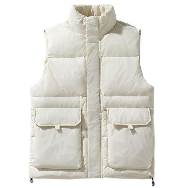 ダウンジャケット ダウンベスト メンズ 袖なしジャケット ステンカラー ウルトラライト 秋用 暖かい...