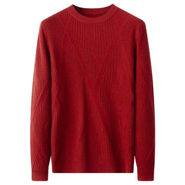 セーター メンズ 秋 長袖 ラウンドネック クリスマス系 カシミア 防寒 保温 プルオーバー スリム...