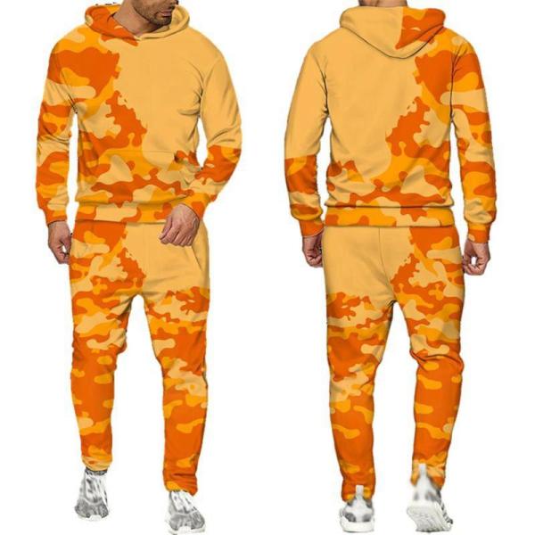 ジャージ メンズ 迷彩柄柄 セットアップ 長袖 スウェットパーカー フード 男女兼用 ゆったり 通気...