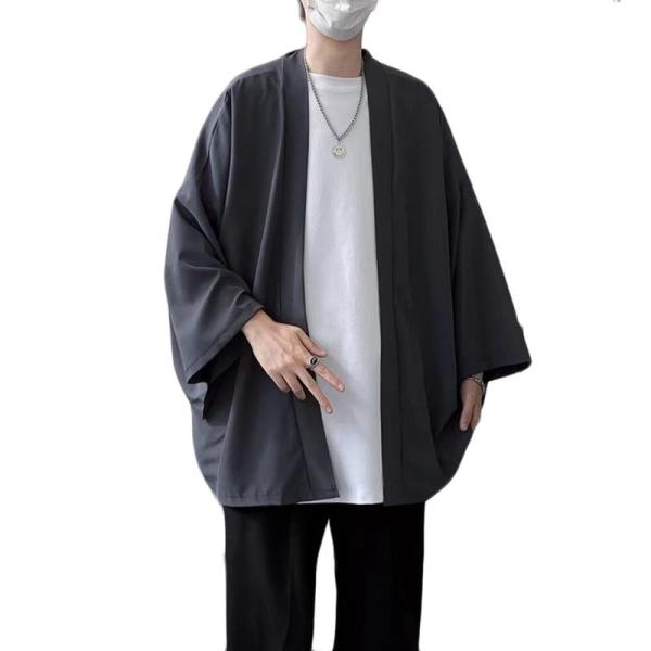 和式パーカー カーディガン 羽織 メンズ S-3XL大きいサイズ 夏服 五分袖 刺繍 和風 ゆったり...