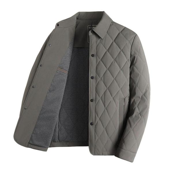 中綿コート 桑絹 メンズ キルティングジャケット 厚手 暖か ビジネス 冬コート 無地 紳士 防寒コ...