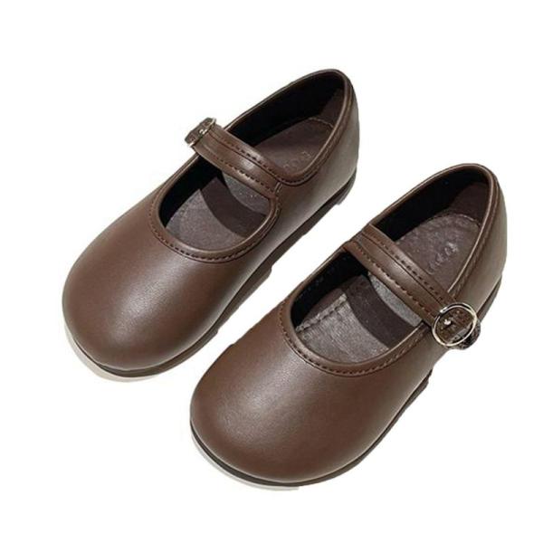 フォーマルシューズ キッズ ガールズ フラット ドレスシューズ 艶消し ダンス 女の子 春夏秋 PU...