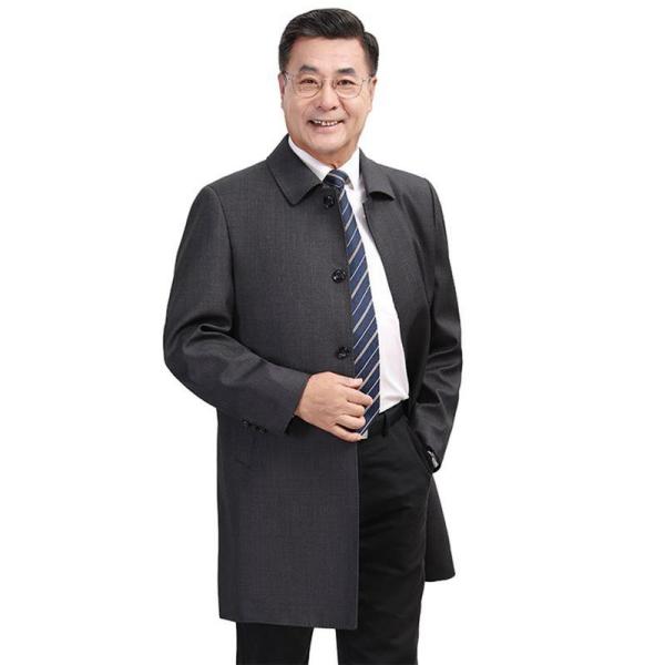 春秋 メンズコート シンプル シニア アウター ハーフ丈 ジャケット ビジネス 父の服 カジュアル ...