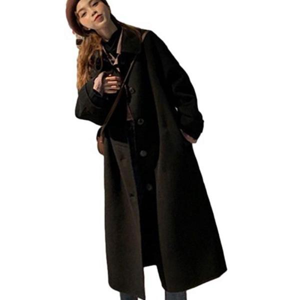 ラシャコート チェスターコート レディース トレンチコート秋冬服 ロングジャケット 綺麗 体型カバー...