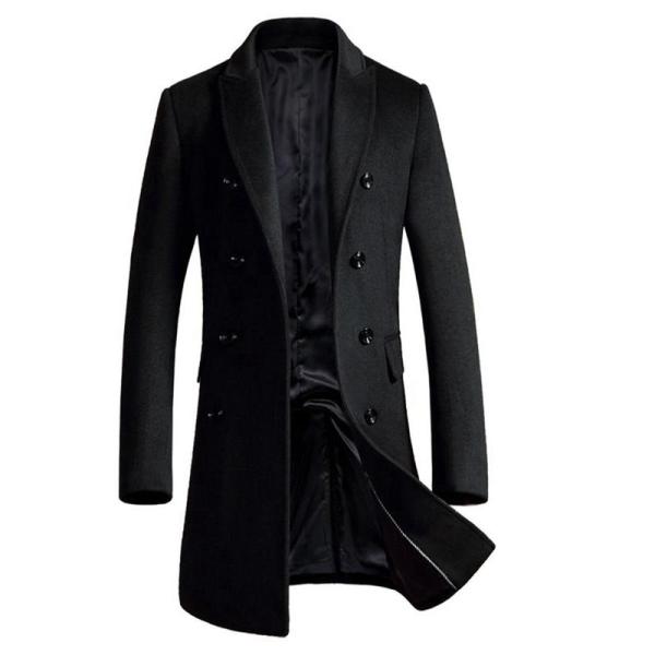 チェスターコート メンズ ラシャジャケット トレンチコート 秋冬 ダブルブレスト ウール 着痩せ 防...