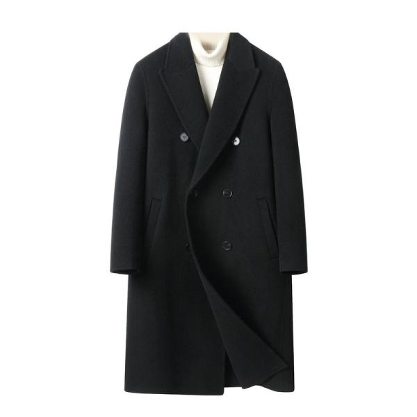 コート メンズ チェスターコート ウール100 スーツ 冬服 ロングトレンチ ダブルブレスト 大きい...