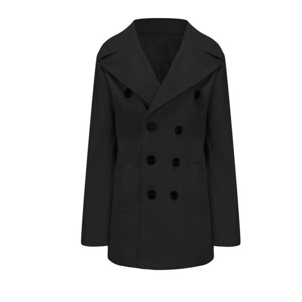 チェスターコート メンズ ラシャ ダブルブレスト 冬服 ロング トレンチコート スリム 防風 防寒 ...