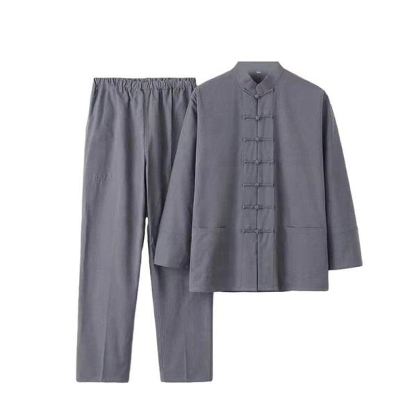 唐装 メンズ チャイナ服 漢服 長袖 チャイナ風 春秋 通気性 吸水速乾 大きいサイズ カジュアル ...