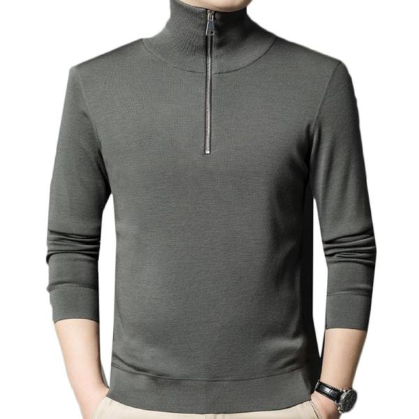 ニットセーター メンズ 秋冬 通気性 ハイネック 厚手 暖かい 寒さ対策 保温性 吸汗速乾 毛玉しに...