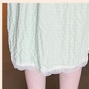 レースフリル ロングワンピース 長袖 姫系 ネ...の詳細画像3