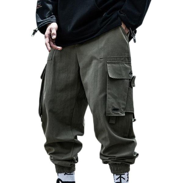 カーゴパンツ バギーカーゴパンツ 男性用 大きいサイズ 体型カバー マルチポケット バックル付き ポ...