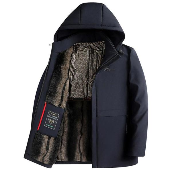 中綿ダウンコート 裏起毛 メンズ 中綿ジャケット 中綿ブルゾン 厚手 温かい ビジネス 保温ウェア ...