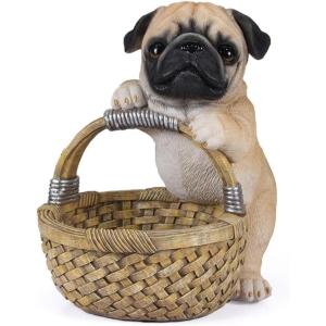 置物 犬 パグ オブジェ 動物 イタリア製 陶磁器 41066 置き物 おしゃれ