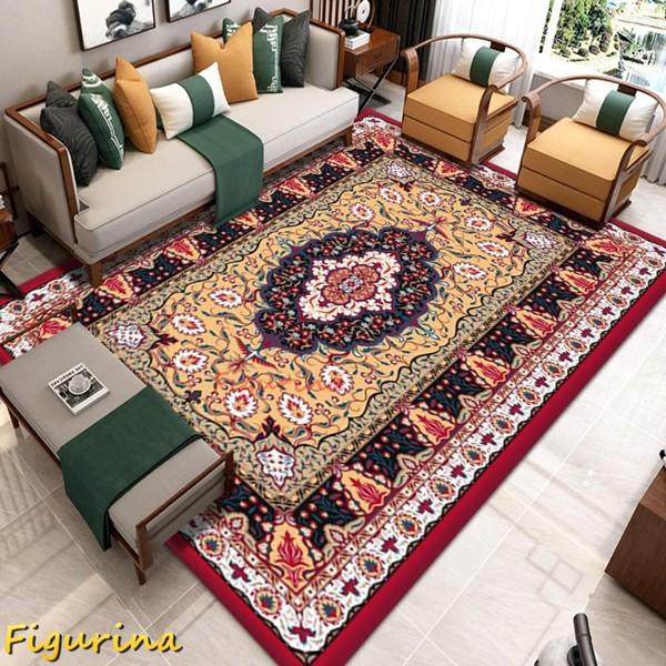 カーペット ラグ 80*160cm マット 柔らかい カラー15 ペルシャ柄 滑り止め付 防ダニ 抗...