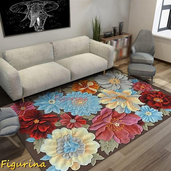 ラグ 北欧 柄 80*120cm 花柄 フラワー リビングラグ カーペット 3dラグマット カラー ...