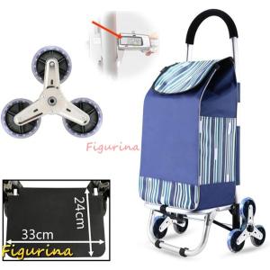 ショッピングカート ブレーキ付きアルミワイヤーカート バッグ付き