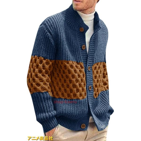 セーター メンズ ビジネス 冬 大きいサイズ 御洒落 カーディガン 厚手 ボタン 洗える vネックセ...