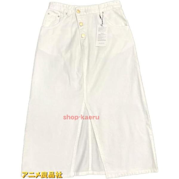 スカート レディース デニムスカート タイトスカート ロング丈 ハイウェスト 着痩せ フロントボタン...