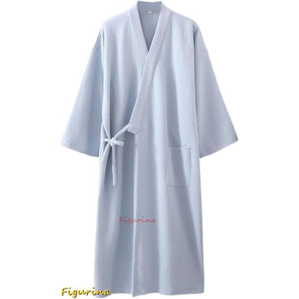 パジャマ レディース バスローブ メンズ ニットキルト 長袖 ガウン 綿100% キルティング 部屋...