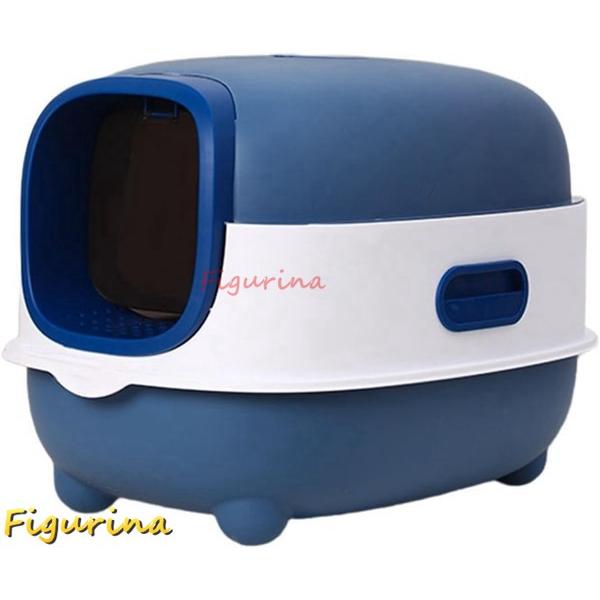 猫トイレ ドーム型 猫用トイレ本体 大型 全密閉型 砂飛び散り防止 大きい ワイドサイズ 蓋付き 掃...