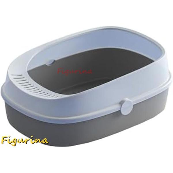 猫トイレ 大きめ 密閉式 ハーフカバー 双方向ドア設計 猫用トイレ本体 臭わない 猫砂飛び散り防止 ...