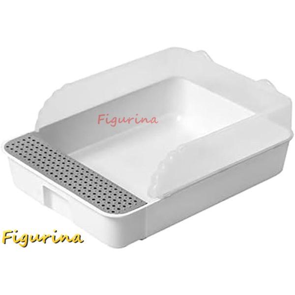 猫トイレ ネコ トイレ メガトレー 本体 猫用トイレ 本体 ハイフェンス 大きいトイ スコップ付き ...