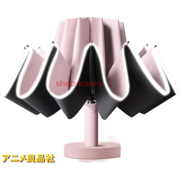 折りたたみ傘 ワンタッチ自動開閉 逆さ傘 20本骨 逆折り式 折り畳み傘 日傘 UVカット・防風・防...