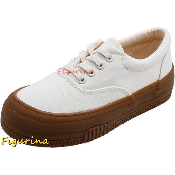 キャンバスシューズ レディース メッシュ 無地 軽量 春夏秋 ローカット レースアップ スニーカー ...