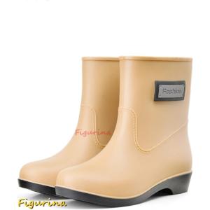 レインブーツ レディース カジュアル ショートブーツ 雨用 あめ 雨具 梅雨 防水 晴雨兼用 旅行 消臭 通気 軽量 脱ぎ履き便利 上品