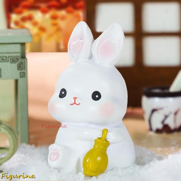 子猫の置物 ウサギ タイプ6 犬の置物 猫の置物 かわいい ミニチュア レジン 動物 兎 新年飾り ...