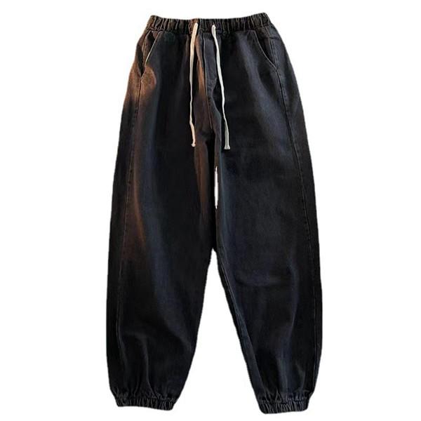 9分丈 メンズ デニムパンツ バギーパンツ ストレートパンツ 薄手 通気性 ヴィンテージ ダメージ加...