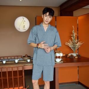 ルームウェア メンズ レディース 夏 綿 ペア...の詳細画像4