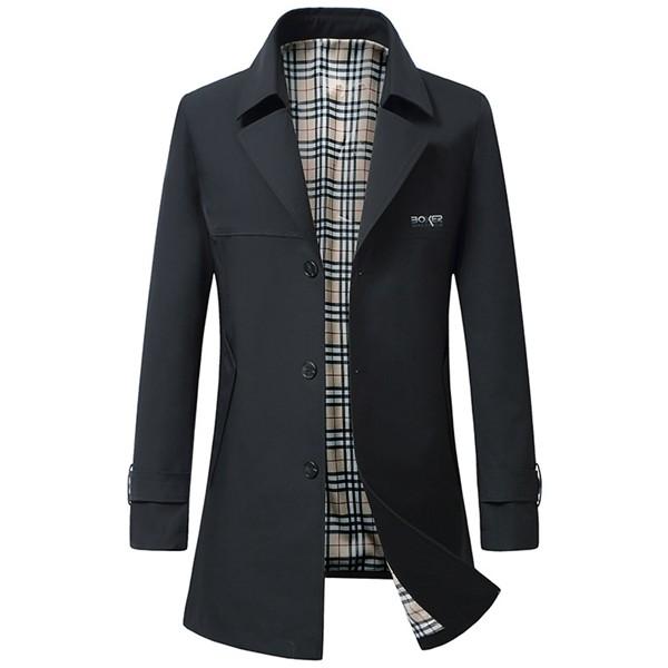 春秋 アウター メンズ スプリングコート ハーフ丈 トレンチコート シンプル 長袖 ジャケット 薄手...