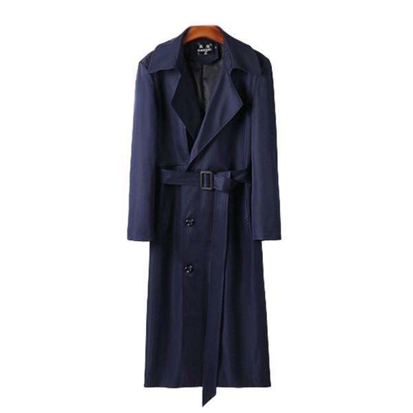 メンズ トレンチコート 春秋 カジュアル ビジネス スプリングコート シンプル ダブルブレスト ベル...