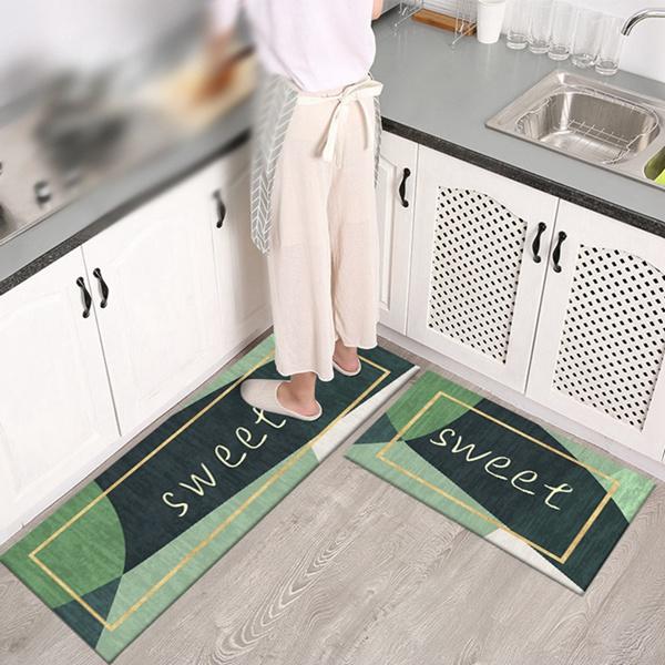 キッチンマット 洗える おしゃれ 北欧 台所マット 拭ける 柔らかい 触さよい 踏み心地良い 汚れ防...