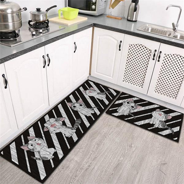 台所マット 拭ける キッチンマット 洗える ラグ おしゃれ 北欧 汚れ防止 耐摩耗性 吸水 速乾 滑...