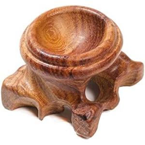 溶解水晶球(人工水晶) 110mm 木製台座付き 風水 開運 置物 : 仏像と