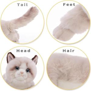 灰色のラグドール猫ぬいぐるみぬいぐるみ-リアル...の詳細画像1