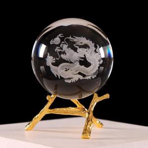 水晶玉 水晶球 40mm-200mm クリスタルボール ブルー 青 クリア座付き