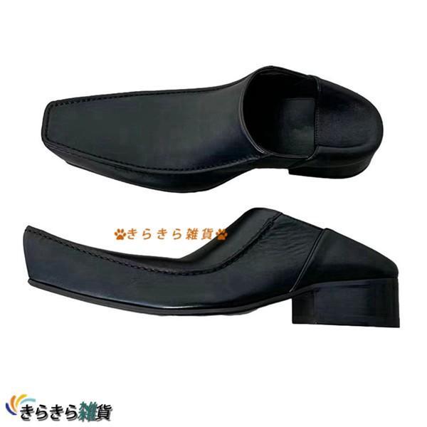 ローファー ロングノーズ メンズ レディース モカシン スクエアトゥ 革靴 大きいサイズ ローヒール...