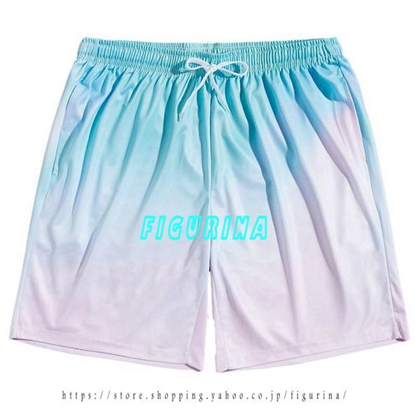 サーフパンツ メンズ ボタニカルプリント 絞り染め グラデーション 水着 春夏着 海水パン 短パンツ...