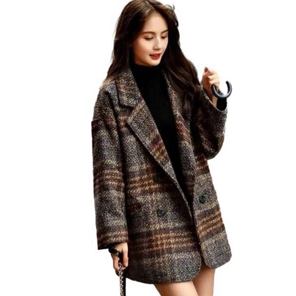 レディース ジャケット ショート チェックコート ラシャコート チェスタージャケット 着痩せ 春秋冬...