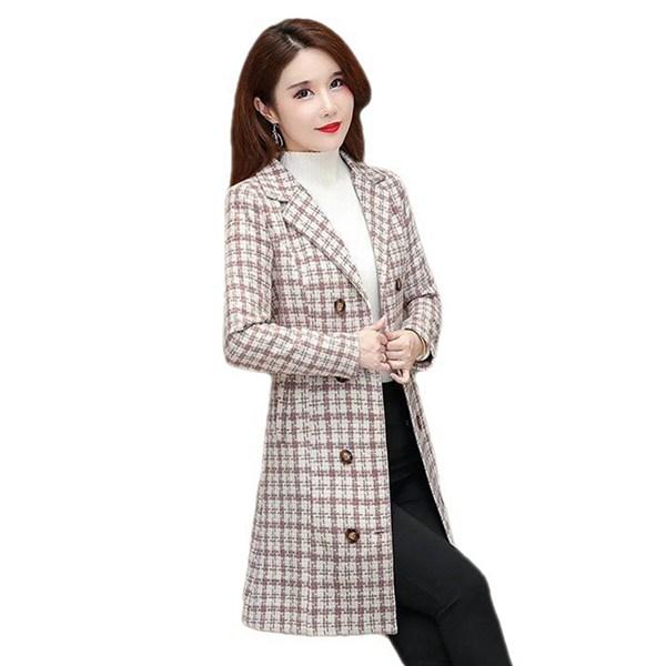 コート レディース チェスターコート チェックコート ミドルコート 春秋冬 ラシャコート 着痩せ ゆ...
