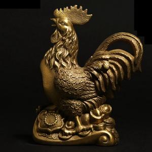 Rickです 金鶏、金と宝石の鶏、翡翠と宝石の金の鶏、銅製の鶏、鶏、風水鶏 鶏 酉 卵 トリンケットボックス 宝石飾り 宝石箱 合金製動物 小物入れ