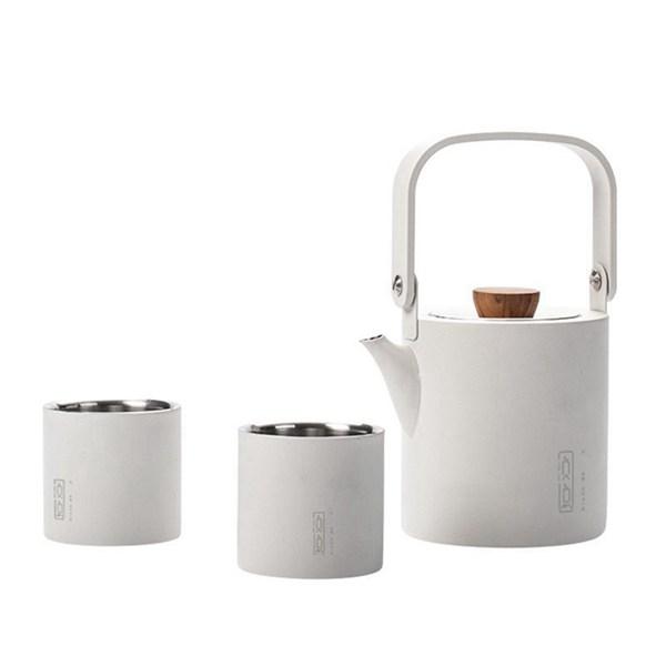 茶器セット ティーセット 3個セット 満水容量800ml 大容量 茶漉し 急須セット ハンドル付き ...